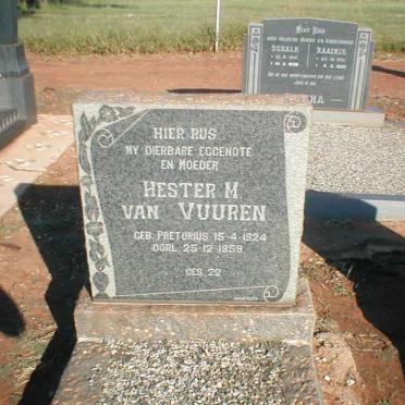 VUUREN Hester M., van nee PRETORIUS 1924-1959