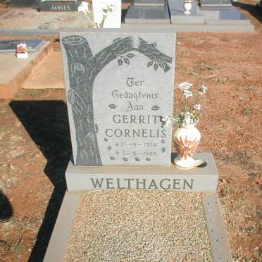 WELTHAGEN Gerrit Cornelis 1924-1988