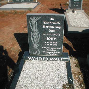 WALT Joey, van der 1930-1997