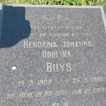 BUYS Hendrina Johanna Doulina 1902-1980