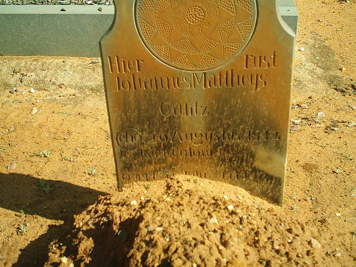 CALITZ Johannes Mattheys 1842-