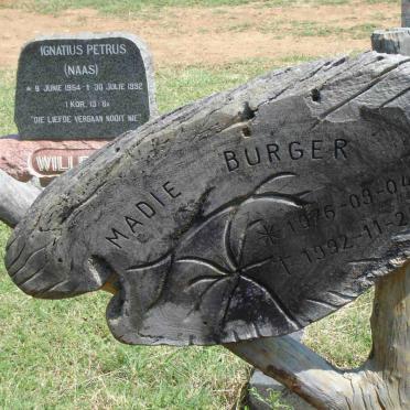 BURGER Madie 1976-1992