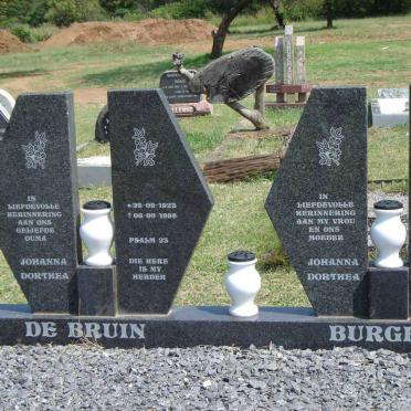 BRUIN Johanna Dorthea, de 1923-1998 :: BURGER Johanna Dorthea 1949-1994