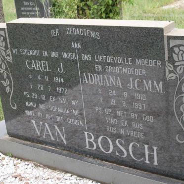 BOSCH Carel J., van 1914-1978 &amp; Adriana J.C.M.M. 1910-1997