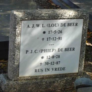 BEER P.J.C., de 1928-1987 &amp; A.J.W.L. 1926-1991
