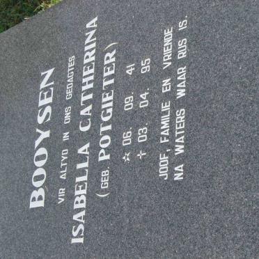 BOOYSEN Isabella Catharina nee POTGIETER 1941-1995