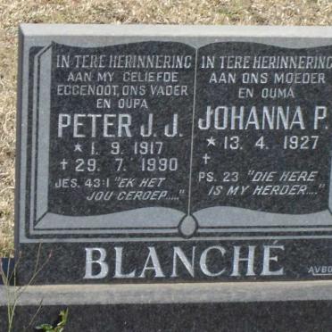BLANCHE Pieter J.J. 1917-1990 &amp; Johanna P. 1927-