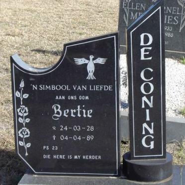 CONING Bertie, de 1928-1989