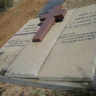 GRIESSEL Gert A.J. 1933-1990 &amp; Maria M. 1934-