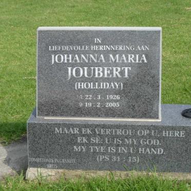 JOUBERT Johanna Maria nee HOLLIDAY 1926-2005