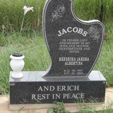 JACOBS Hendrika Jakoba Albertina 1943-2009