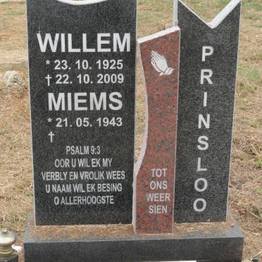 PRINSLOO Willem Jacobus 1925-2009 &amp; Miems 1943-
