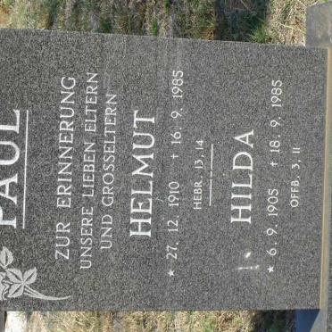 PAUL Helmut 1910-1985 &amp; Hilda 1905-1985