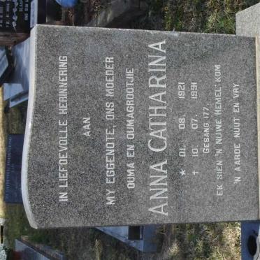 PRETORIUS Anna Catharina 1921-1991
