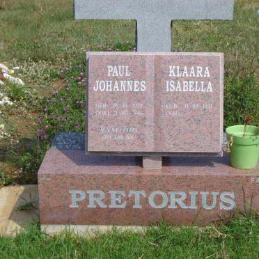 PRETORIUS Paul Johannes 1929-2006 &amp; Klaara Isabella 1923-