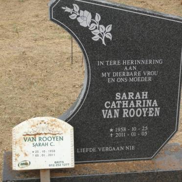 ROOYEN Sarah Catharina, van 1958-2011