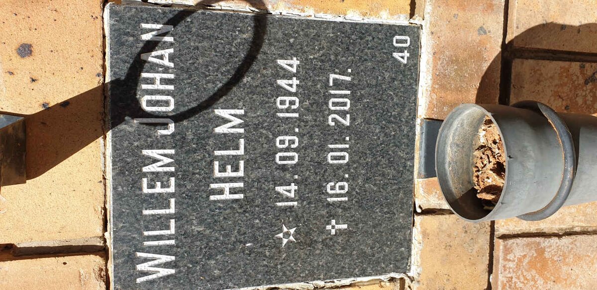 HELM Willem Johan 1944-2017