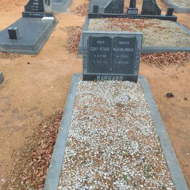 BARNARD Gert Petrus 1911-1990 &amp; Martha Maria 1923-1976