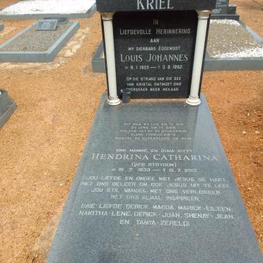 KRIEL Louis Johannes 1925-1992 &amp; Hendrina Catharina STRYDOM 1933-2017