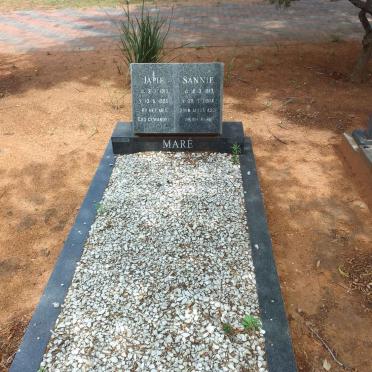 MARÉ Japie 1913-1995 &amp; Sannie 1917-2004