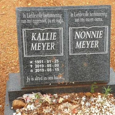 MEYER Kallie 1951-2019 &amp; Nonnie