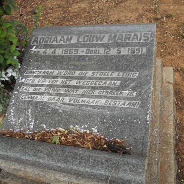 MARAIS Adriaan Louw 1869-1951