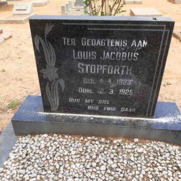 STOPFORTH Louis Jacobus 1923-1925