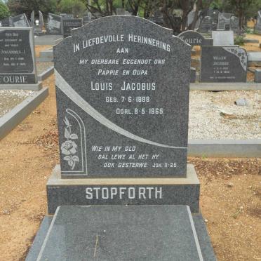 STOPFORTH Louis Jacobus 1888-1965