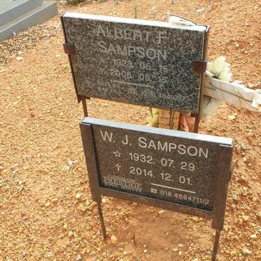 SAMPSON Albert F. 1928-2006 &amp; W.J. 1932-2014