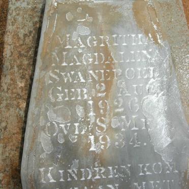 SWANEPOEL Magritha Magdaliena 1926-1934 