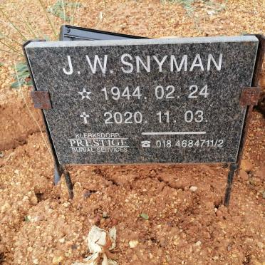 SNYMAN J.W. 1944-2020