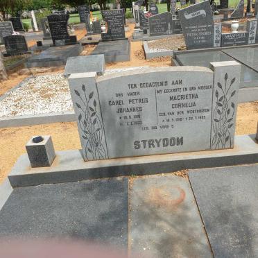 STRYDOM Carel Petrus Johannes 1916-1983 &amp; Magrietha Cornelia VAN DER WESTHUIZEN 1918-1969