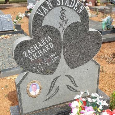 STADEN Zacharia Richard, van 1954-2006