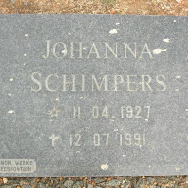 SCHIMPERS Johanna 1927-1991