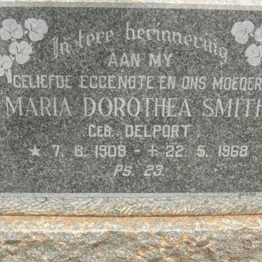 SMITH Maria Dorothea nee DELPORT 1908-1968