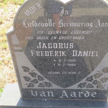 AARDE Jacobus Frederik Daniel, van 1910-1988