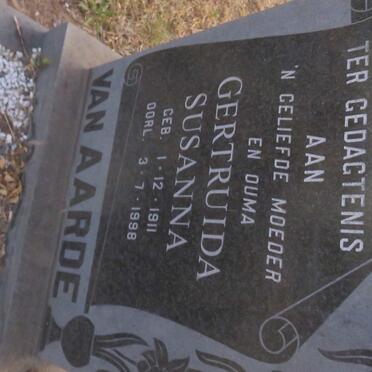 AARDE Pieter Gideon, van 1904-1959 &amp; Gertruida Susanna 1911-1998