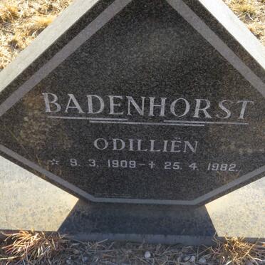 BADENHORST Odilliën 1909-1982