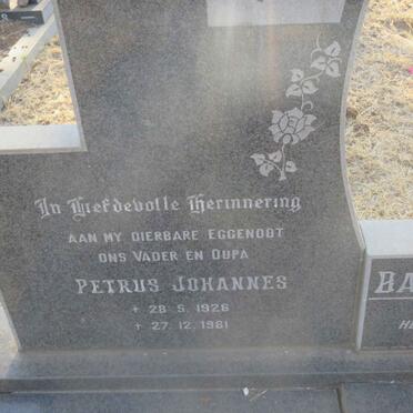 BADENHORST Petrus Johannes 1926-1981