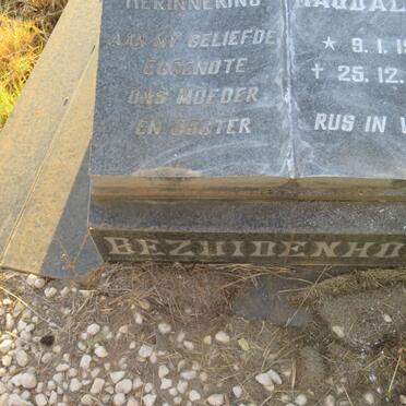 BEZUIDENHOUT Maryna Magdalena 1959-1983