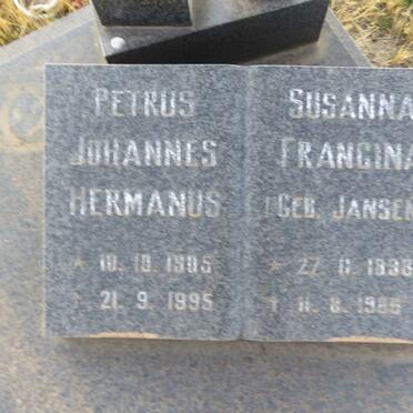 BOTHA Petrus Johannes Hermanus 1905-1995 &amp; Susanna Francina JANSEN 1898-1986
