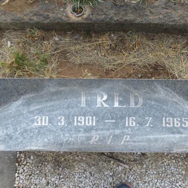 FITZGERALD Fred 1901-1965 &amp; Catharina Christina DU PREEZ 1908-1963