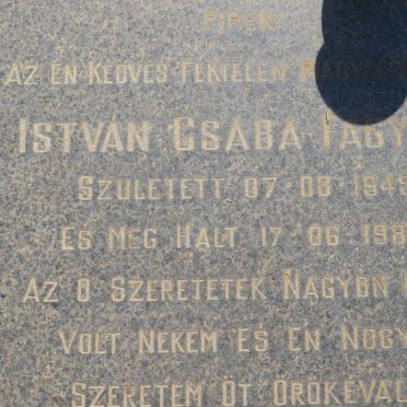 FAGYAS István, CSABA 1945-1987
