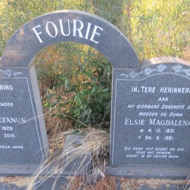 FOURIE Elsie Magdalena 1931-1981
