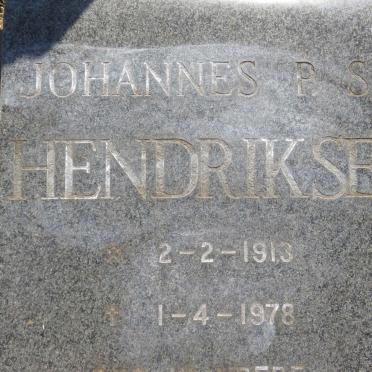 HENDRIKSE Johannes P.S. 1913-1978