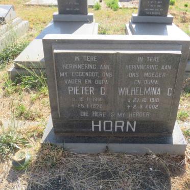 HORN Pieter C. 1914-1978 &amp; Wilhelmina C. 918-2002