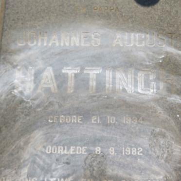 HATTINGH Johannes August 1934-1982