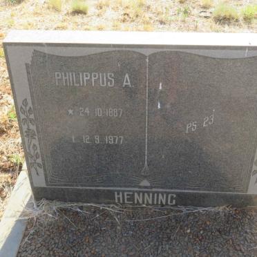 HENNING Philippus A. 1887-1977