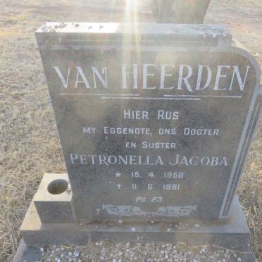 HEERDEN Petronella Jacoba, van 1958-1981