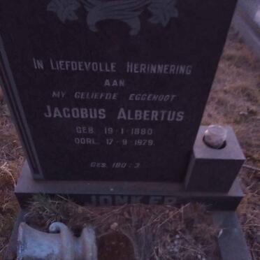 JONKER Jacobus Albertus 1880-1979